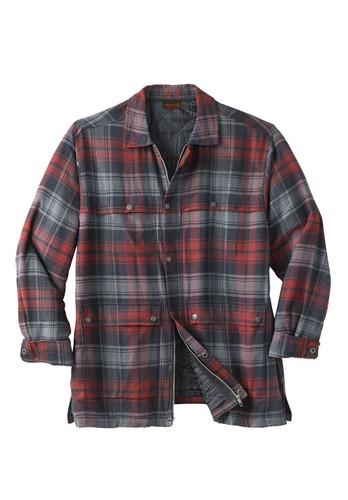Boulder Creek Men’s Big & Tall Flannel Shirt – Button-Down With Elbow Patches & Chest Pocket - View #5