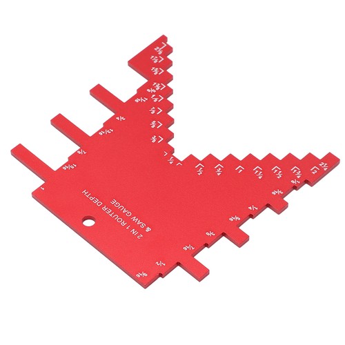 Step Depth Gauge 2 In 1 Accurate Markings Gauge For Router Table Saw Red - Picture 22 of 24