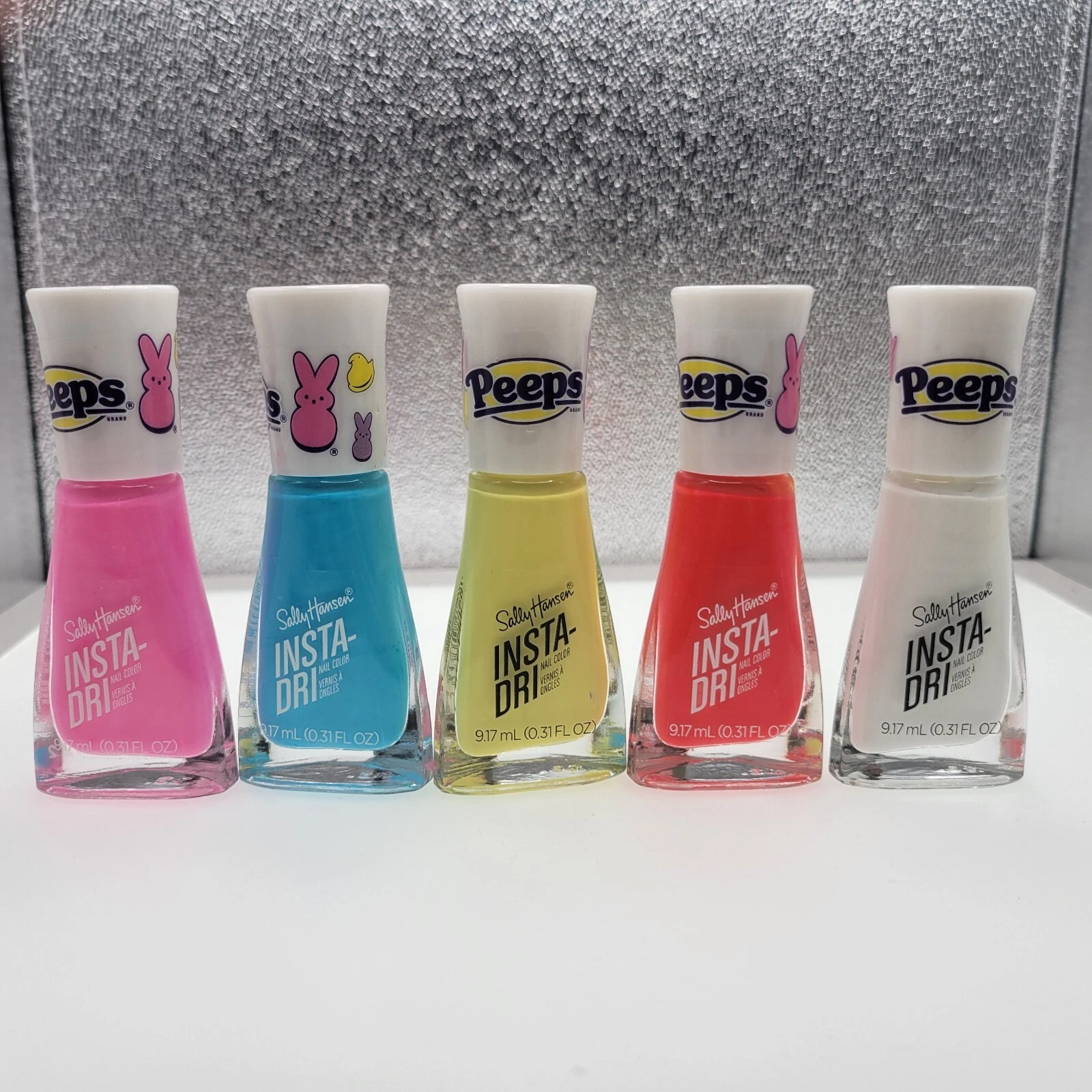 Sally Hansen PEEPS Insta-Dri Nail Polish Lot of 5 Shades Easter Collection - New
Opens in a new wind