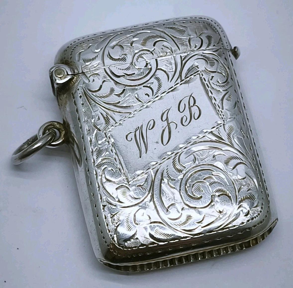 Joseph Gloster in Antique Solid Silver Cigarette & Vesta Cases for