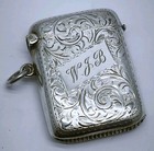 Vtg 1911 Joseph Gloster WJB Solid 925 Sterling Silver Match Safe Vesta Case 26g