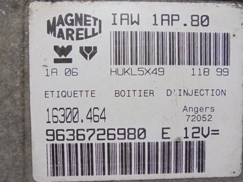 Peugeot 206 1999 Engine Control Unit ECU 9636726980 AOJ34545 - Image 4 of 4