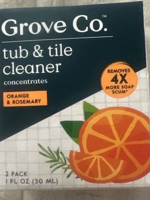 Grove Co. Tub & Tile Cleaner Concentrates Orange & Rosemary 2-Pack (1 fl oz)