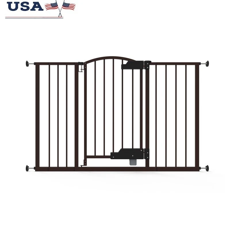 Baby Pet Gate Adjustable Safety Barrier Doorway Hallway GlideOpen 33in Tall New