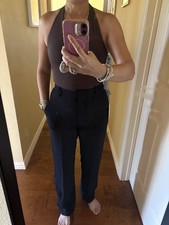 NWT Aritzia Babaton Contour Halter Top Coffee Bean Brown Body Suit Sz Small