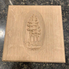 Stylized Pine Trees Engraving Trim Wood Corner Block Door Trim Block Window Trim