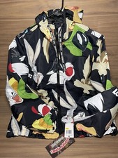 Members Only Looney Tunes Windbreaker Hoodie Bugs Bunny, Marvin the Martian New