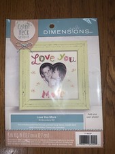 Dimensions Love You More Counted Cross Stitch Embroidery Kit 5x5 Cathy Heck