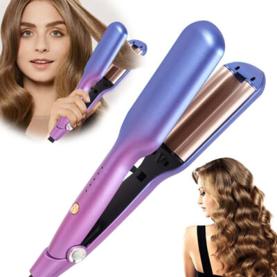 2025 Hair Salon Ceramic Triple Barrel Curling Iron Curler Wand Tong Hair  Waver UK