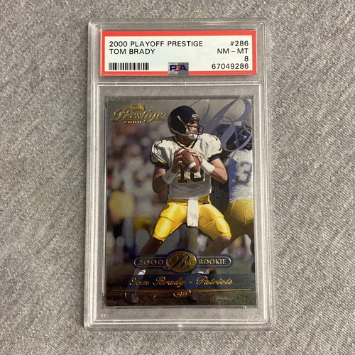 2000 Playoff Prestige #286 Tom Brady Patriots RC Rookie /2500 PSA 8 NM-MT