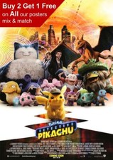 Pokemon Detective Pikachu 2019 poster film A5 A4 A3 A2 A1