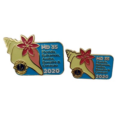 Lions Club Pin 2020 Florida Bahamas Aruba Bonaire Curacao MD 35 Variations LITPC