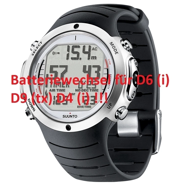 Batteriewechsel für Suunto D6 D6i D9tx D4 D4i DX vom Fachhandel !!!