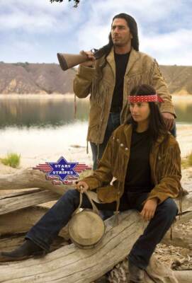 Lederjacke, Westernjacke, Fransenjacke  ''Hombre'' v. Stars&Stripes
