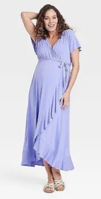NEW Flutter Short Sleeve Knit Maternity Dress Maternity by Ingrid & Isabel  Sz Sm | eBay