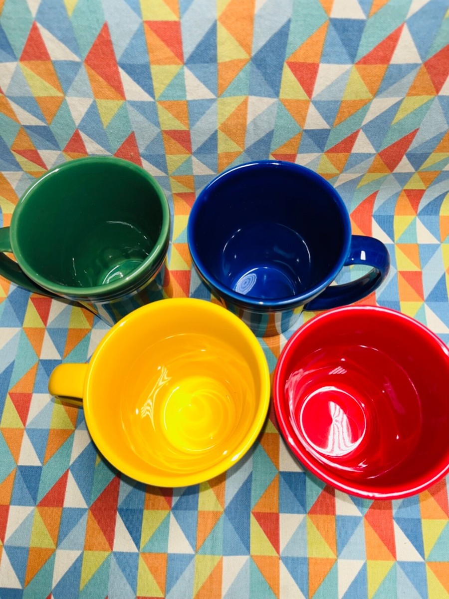 NEW set of 4 FIESTA LATTE bistro MUG 18 oz mixed colors FIESTAWARE