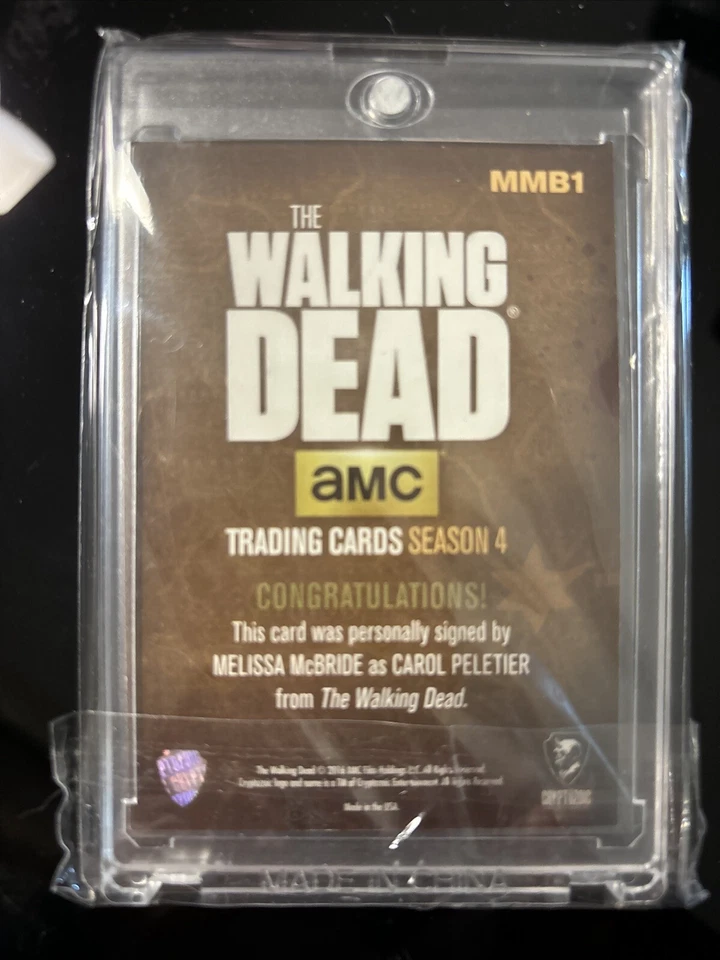 AMC THE WALKING DEAD MELISSA MCBRIDE AS CAROL CARD#MMB1 Season 4 Silver Foil - Image 2 of 3
