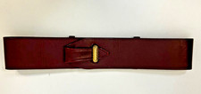Vintage Ginnie Johansen Design Burgundy Brass Buckle Adjustable