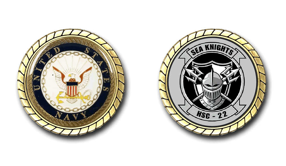 HSC-22 Sea Knights US Navy Challenge Coin Officially Licensed US Navy