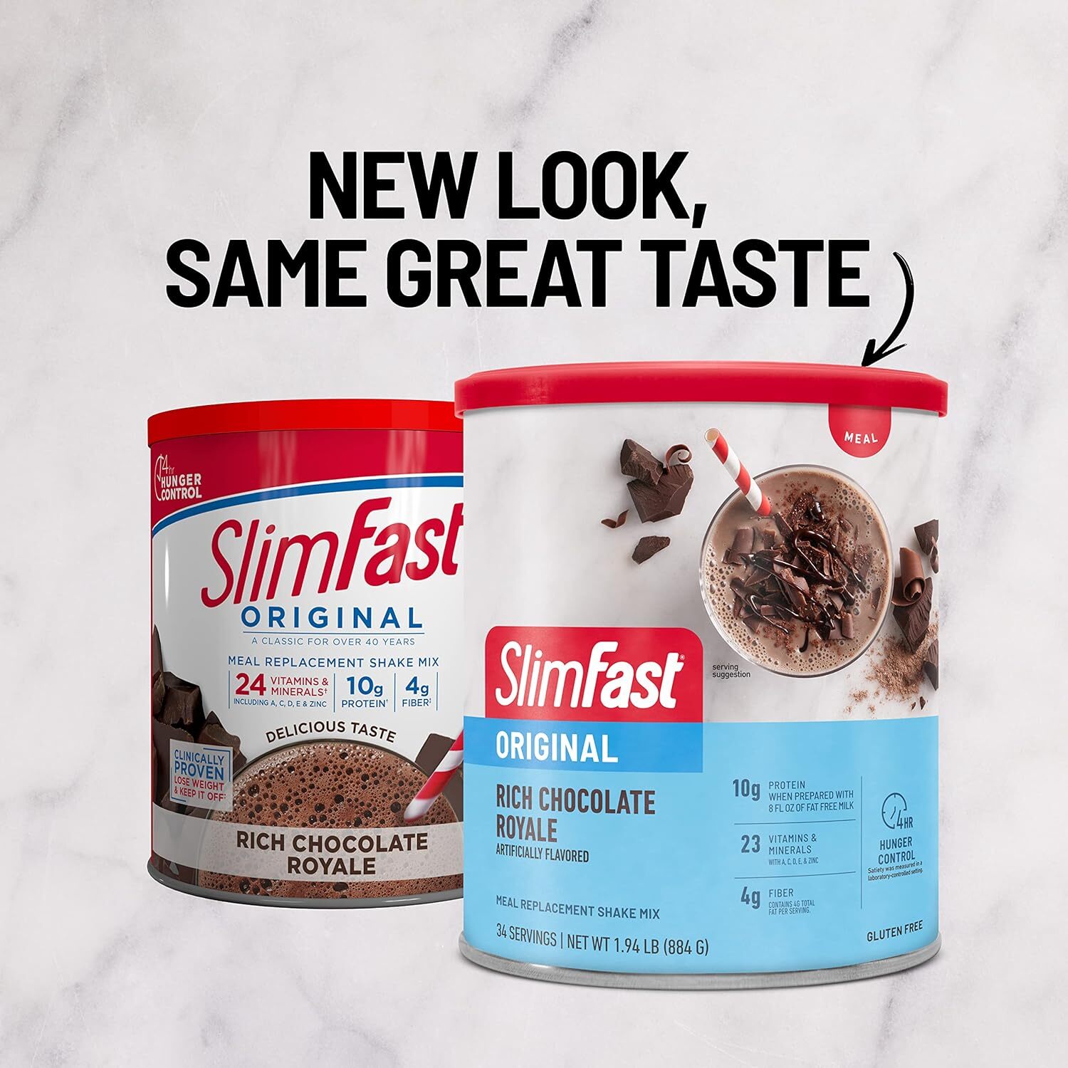 SlimFast Meal Replacement Powder, Original Rich Chocolate Royale, Shake Mix, 10g