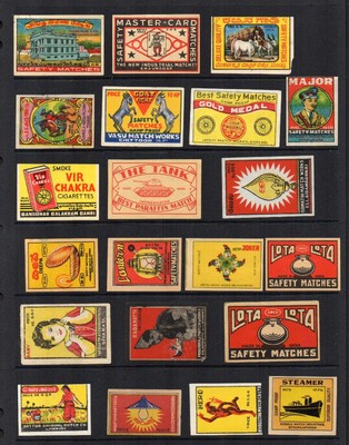 Matchbox Etiketten selten früh Made in INDIA #903