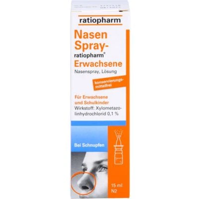 RATIOPHARM GMBH NASENSPRAY-ratiopharm Erwachsene kons.frei 15 ml PZN 00999848