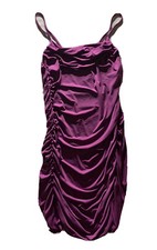 Leith Size 3X Dress Straps  Length 46” Buttons Purple Poly Spandex Y
