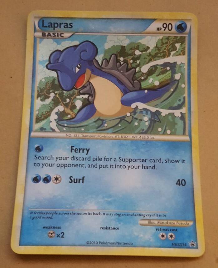 POKEMON PROMO CARD - LAPRAS HGSS14 (HOLOFOIL) - EX/NM