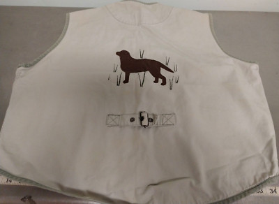 Columbia Womens Fly Fishing Vest Size Large Light Green Chocolate Labrador