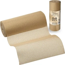 Shelf Drawer Liner Non-Adhesive Liners 12" x 20 ft - Tan  Non-Slip Shelf Paper