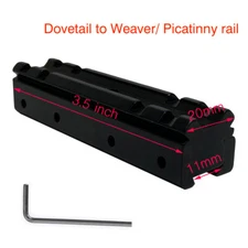 Dovetail 3/8" to Weaver/ Picatinny Rail Adapter Converter Mount Rail Adapter 