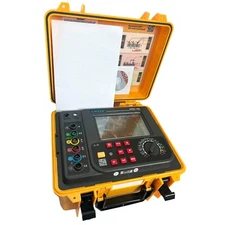 Double Clamp Ground Resistance Tester 0.00Ω ~ 30.00kΩ with Data Upload Function