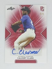 2021 LEAF PERFECT GAME AUTO CALVERT CLARK RED PAPER 4/5