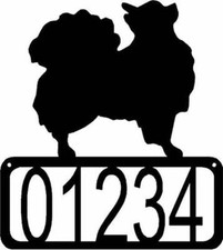 Chihuahua Long Haired Dog House Address Sign - Made in USA