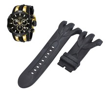 Venom 26661 36mm Black Rubber Watch Strap For Invicta