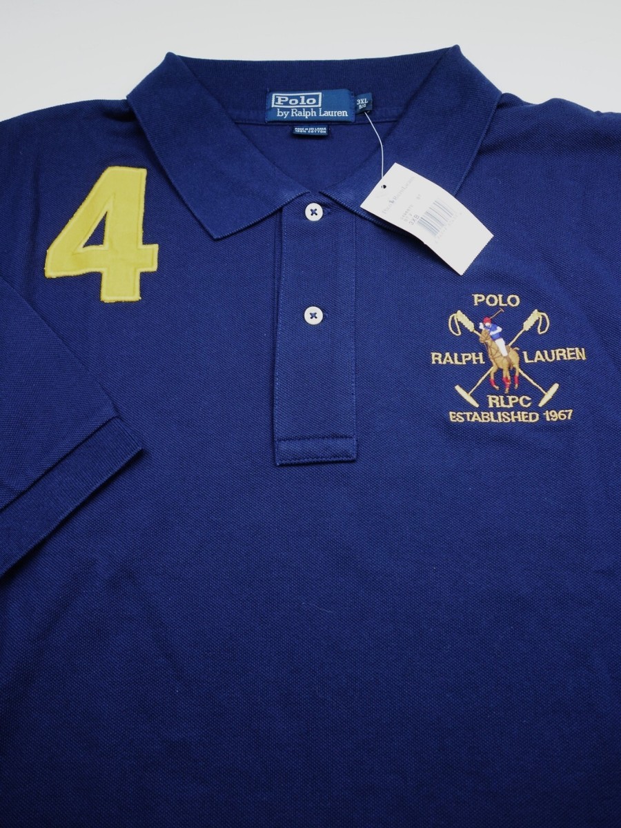 NEW! POLO RALPH LAUREN SHIRT -3XB BIG 3XL NAVY BLUE MESH NEW! POLO RALPH LAUREN SHIRT -3XB BIG 3XL NAVY BLUE MESH
