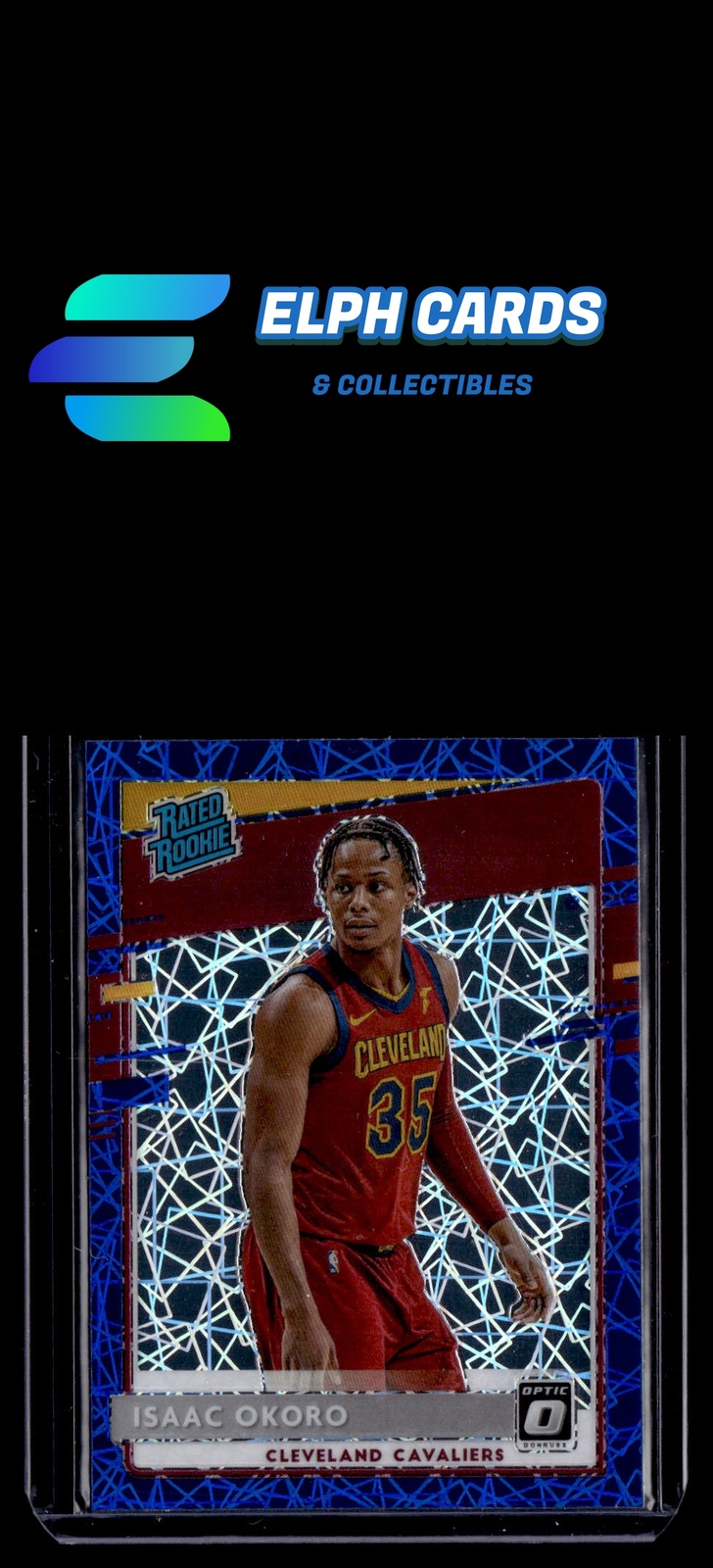 2020-21 Donruss Optic #155 Isaac Okoro Blue Velocity