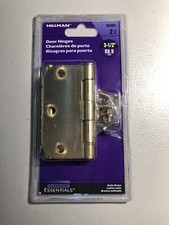 Hillman Utility Door Hinges 3 1/2 Rounded Edges - 2 - Satin Brass 851961 - New