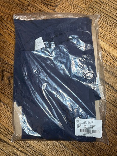 Jockey Women's 4-Pocket Drawstring Stretch Scrub Pants, New Navy Petite L * NWT* - Picture 2 of 2
