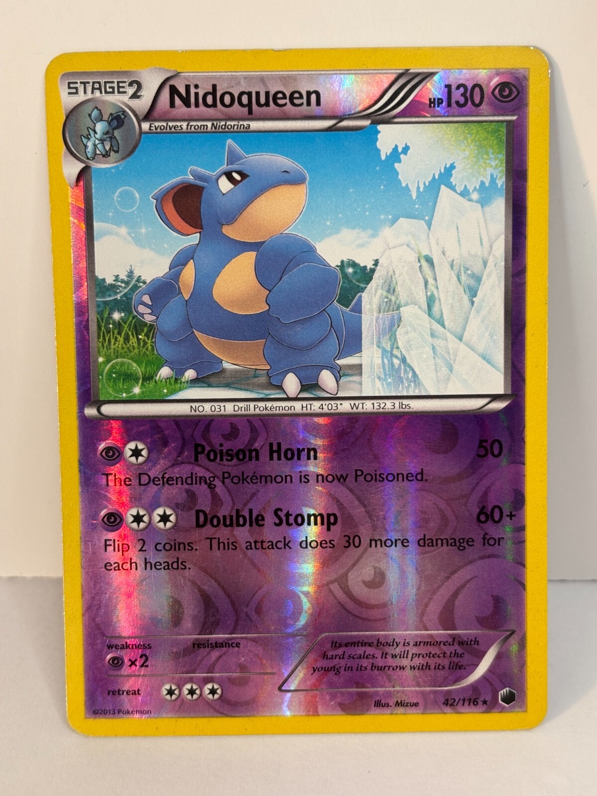 Nidoqueen 42/116 Plasma Freeze Reverse Holo Pokemon Card