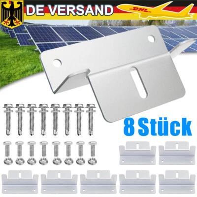 MARKENLOS 24 x Solarmodul Halterung Befestigung Aluminium Z Winkel PV Solar Modul Halter