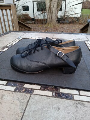 Rutherford Irish Dance Step Jig Flexible Shoes Adult Size 7.5 D Black Leather