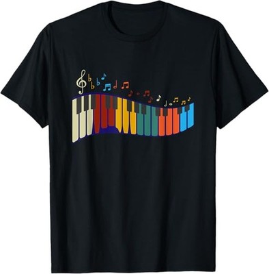 NEW LIMITED Music Notes Pianist Gift Colorful Piano Best Gift Idea T-Shirt S-3XL