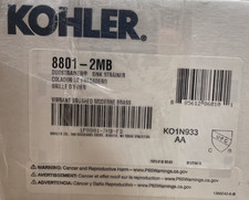Kohler K-8801-2MB Duostrainer Basket Strainer w/ Sink Drain and Tailpiece READ