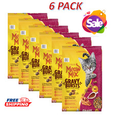 6 Pack, Meow Mix Cat - Adult, Dry Food, Gravy Bursts, 13 LB Bag 1.02 per pound