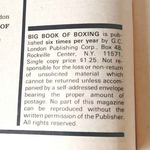 Big Book of Boxing November 1980 ROBERTO DURAN SUGAR RAY LEONARD Cover - 画像5/12