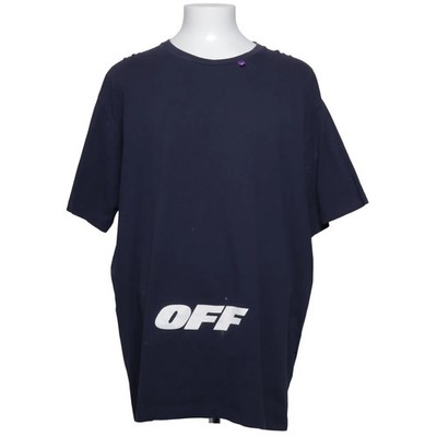 Off-White, T-shirt, Größe: M, Blau, Baumwolle, Print, Herren #KpT