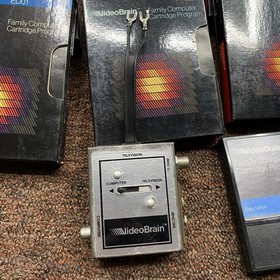 Video Brain Family Computer 101 Console 1977 Umtech 2 Controllers - 11 Games