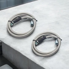 6AN 52" SS Braided Transmission Fluid Oil Cooler Hose Line Fit Hoses Only READ