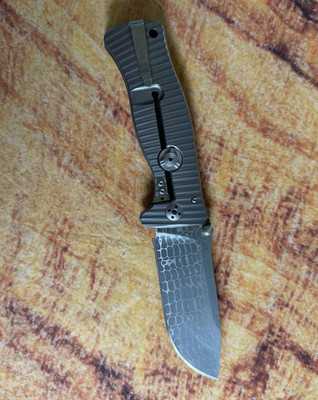 LionSteel SR1 Damascus   Titan   Sammlerstück mit Originalbox   Sehr guter Zust.